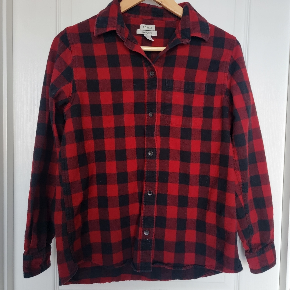 L.L. Bean red men's flannel size small